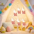 thumbnail image 5 of Easter Wooden Bunny Ear Letter Hanging Ornament, Multicolor Spring Home Wall Door Decor for Easter Party, Holiday Decoration Sign, 5 of 5