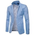 thumbnail image 3 of Men's Fashion Slim Fit for Spring Summer Lightweight Suit Jacket with Material, 3 of 4
