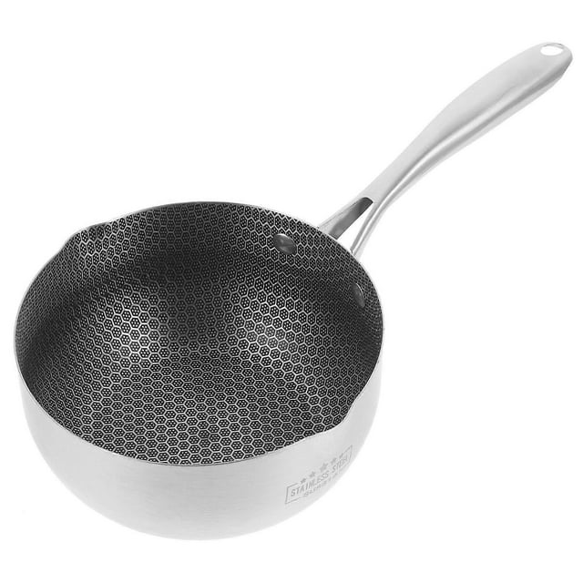 Stainless Steel Cooking Pan Metal Sauce Pan Japanese Pot Ramen Cooker Frying Pan