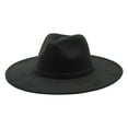 thumbnail image 2 of Jazz Hat Events Adults Dress Decor Camping Photo Props Fashion Wide Brim Hat Black, 2 of 8