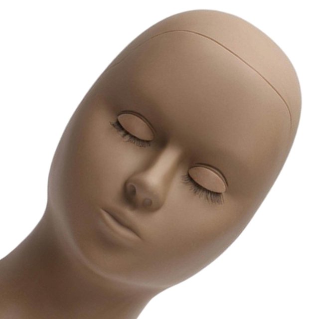 Baohd Silicone Training Mannequin Head for Training Profession Use Face Head Black Head Mold