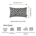 thumbnail image 5 of Decorative Throw Pillow Cover Set of 4 Greek Key 12" x 20" Black & White Lumbar for Couch, Bedding, 5 of 5