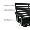 thumbnail image 2 of Fortune Candy 3-Seater Wooden Porch Swing with Hanging Chains, Heavy Duty 880 lbs, Black, 2 of 6