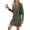 Army Green, variant on EASYBRA Womens Long Sleeve V Neck Tshirt Dress Knee Length Side Split Fall Casual Outfit 2026
