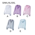 thumbnail image 4 of Qarigey Abrigo Ropa de protección solar Sudadera con capucha Protector solar Chaqueta elástica para exteriores Ropa deportiva Prendas para la parte del cuerpo Gris S, 4 of 6