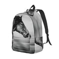 thumbnail image 2 of Daiia Running Horse Vintage Canvas Backpack for Men and Women ,Hiking Backpack,Travel Laptop Bag for School,Large Capacity Backpack, 2 of 8