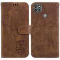 thumbnail image 2 of Compatible with Motorola Moto G9 Power Embossed Cute Tiger Flip Folio Wallet Case Card Pocket Holder Cover, 2 of 5