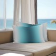 thumbnail image 3 of Teal Green Grey Ombre Lumbar Pillow Covers 20x12 Inch Set of 2, Modern Abstract Art Gradient Waterproof Outdoor Pillow Covers, Decorative Cushion Pillowcases for Couch, Sofa, Bed, Garden, Patio, 3 of 9