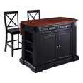 thumbnail image 1 of Crosley Coventry Drop Leaf Kitchen Island with X Back Stools in Black, 1 of 10