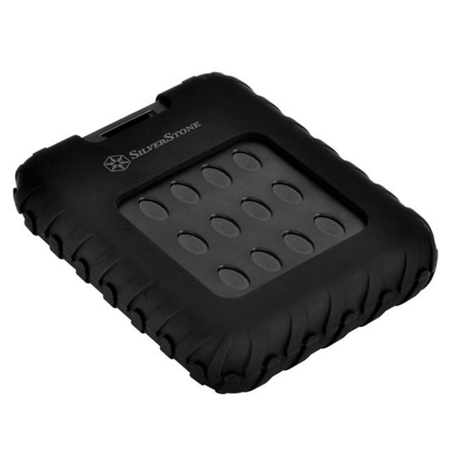 Silver Stone Technologies MMS01B Boîtier Étanche 2.5 in. SATA USB3.0 de Qualité Militaire