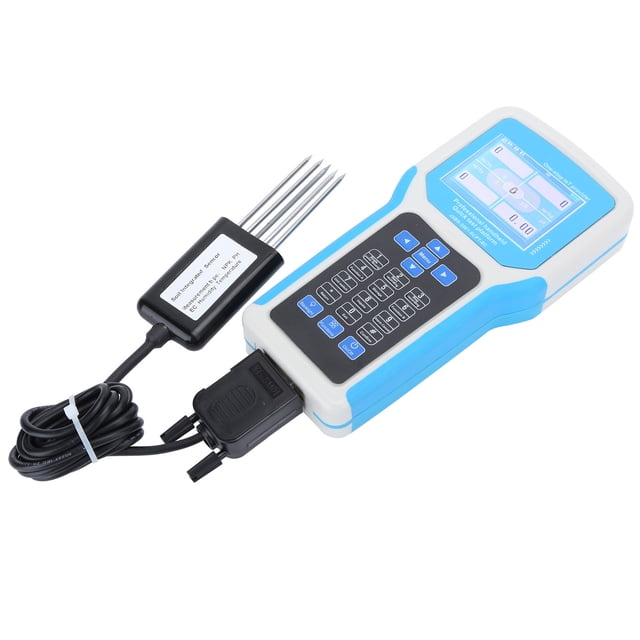 Ccdes Handheld Soil Temperature Humidity Conductivity PH Nitrogen Phosphorus Potassium Tester US 100‑240V,Soil Detector,Soil Nutrient Measurement