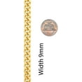 thumbnail image 4 of Cuban Link Chain 9MM, Round, 24K Gold with Inlaid Bronze, Fashion Jewelry Necklaces, Guaranteed for Life, 28 Inches, 4 of 7