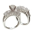 Jewelry Six Silver High Low Rings for Women Thin Band Rings Fashion