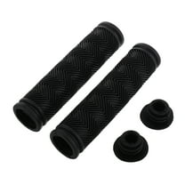 HOMEMAXS 1 Pair Bike Handlebar Grips Mountain Bike Non-Slip Rubber Handle Grips Ideal For Road Bikes And Scooters Bicycle Handlebar Grips Replacement Black