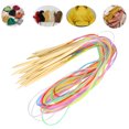 thumbnail image 4 of Flexible Tube Needle, Double-Point Bamboo Color Flexible Tube Connection Circular Needle Double-Pointed Knitting Needle  For Sweaters For Scarves For Cushions, 4 of 8