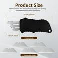 thumbnail image 2 of Aviation Aluminum Utility Knife Portable Craft Utility Knives with 5 Spare Blades Retractable Box Cutter with Clip for Home Office Crafts Arts, 2 of 10