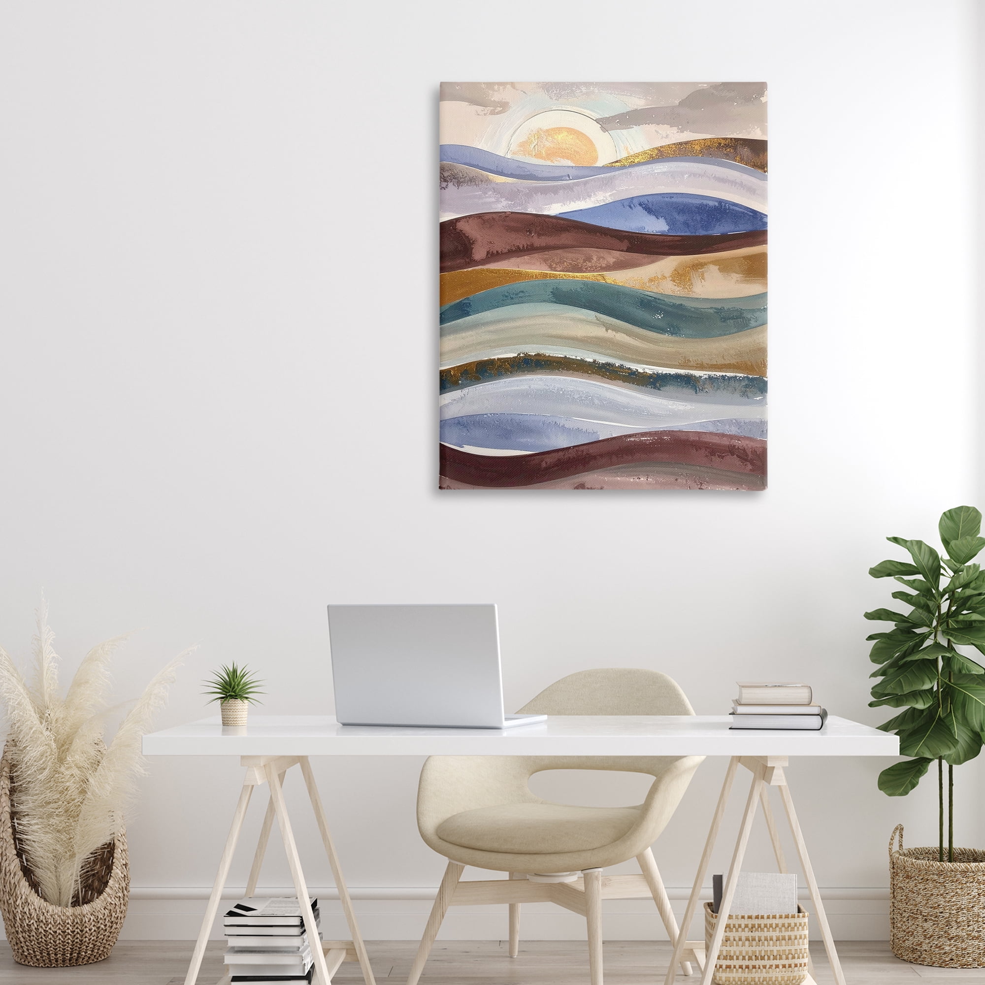 Stupell Industries Layered Ocean Flow Canvas Wall Art, design by Alonza Saunders
