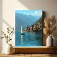 thumbnail image 6 of Sailboat Landscape Oil Painting Canvas Print Wall Art for Living Room Bedroom Hotel Lobby Dining Room Office Vacation Home Decor, 6 of 8