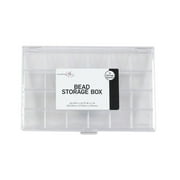 Everything Mary 21 Compartment Plastic Bead Storage Box, Clear, (Single)