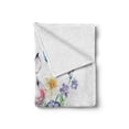 thumbnail image 2 of Bunny Soft Flannel Fleece Blanket, Painting Silhouettes of Chicken Colored Eggs and Butterflies Flowers and Spring Theme, Cozy Plush for Indoor and Outdoor Use, 70" x 90", Multicolor, by Ambesonne, 2 of 6