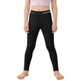 thumbnail image 4 of BRGZLK Girls Cropped Leggings Solid Color High Waisted Soft Comfy Athletic Legging Stretch Comfortable Tights for Dance Yoga Workout Running Black 10-11 Years, 4 of 8