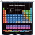 thumbnail image 4 of Periodic Table of Elements Shower Curtain Colorful Science Technology Kids Chemical School Student Waterproof Fabric Polyester Bathroom Decor Set 72x72 Inch 12 Pack Plastic Hooks, 4 of 6