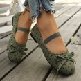thumbnail image 4 of SuTry Women's Round Toe Flats Bow Detail Polka Dot Elastic Strap Lightweight Comfortable Casual Walking Shoes(40), 4 of 9