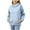 Light Blue, variant on Mgmyaa Kids Hooded Sweatshirt Unisex Solid Color Pullover Casual Long Sleeve Sportswear Front Pocket Fleece Top for 2-12 Years