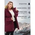 thumbnail image 6 of Soularge Women's Plus Size Winter Coat Windproof Puffer Jacket Warm Winter Parka Jacket Red 1X, 6 of 7