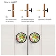 thumbnail image 4 of 4 Pcs Plumeria and Hibiscus Knobs for Kitchen Cabinet Cupboard Dresser Bookcase Drawer Pulls Handles Round Home Decor, 4 of 5