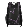thumbnail image 3 of Large Clear PVC Backpack Heavy Duty See Through Backpack for Adults Work Travel, Purple Heart Bow Printed 12L, 3 of 8