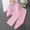 thumbnail image 2 of Odeerbi 3-12 Years Kids Boys Girls Cotton Outfits Striped Long Sleeve Shirt Wide Leg Pants Set Children's Top Elastic Waist Long Pants Two-piece Set Kids Boys Girls Clothes, 2 of 4