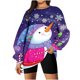thumbnail image 1 of Sudaderas Navideñas de Cuello Redondo Para Mujer, Sudaderas Con Capucha de Manga Larga, Estampado Informal, Tops Holgados Con Cordón Y Bolsillos Odeerbi ODB193064, 1 of 6
