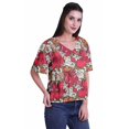 thumbnail image 3 of Moomaya Printed Casual Top For Womens V-Neck Summer Top Short Sleeve Blouse T-shirt, 3 of 6