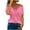 Hot Pink, variant on V Neck T Shirts For Women Womens Sexy Lace Solid Short Sleeve Casual T Shirt Blouse Tops,Pink S