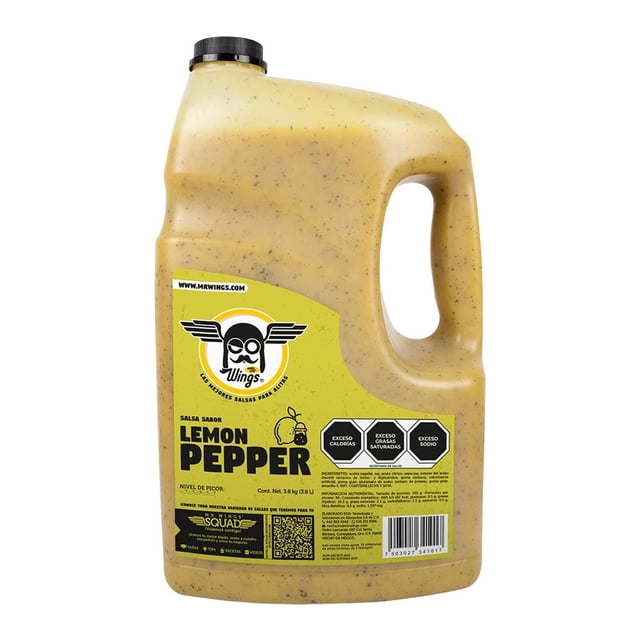 Salsa para alitas y botanas Mr Wings Sabor Lemon Pepper 3.8 Kg