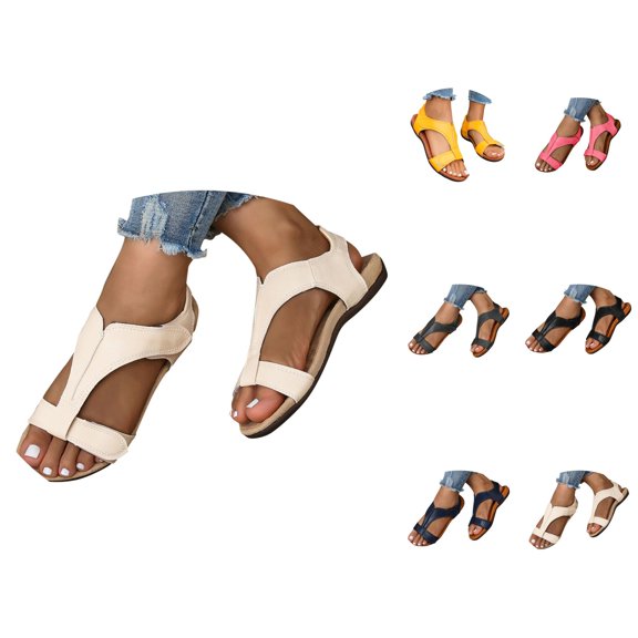 Platform Wedge Sandals for Women 2026 Summer Trendy Open Toe Hook and Loop Strap Slingback Sandals