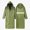Army Green, variant on Sentmoon Rain Jacket Stylish Waterproof Hooded Womens Jacket Long Sleeve with Zipper Sunscreen Outdoor Ponchos for Hiking ,Camping, Travel Green XL