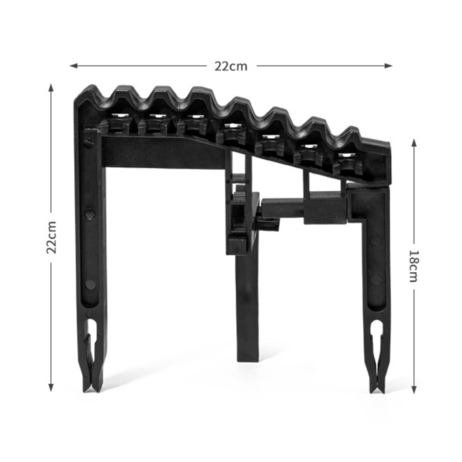 Opvise Golf Club Holder Clip with 9 Slots Adjustable Width Universal Easy Installation Golf Bag Stacker Organizer Golf Club Display Rack
