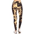 thumbnail image 3 of Yoga Style Banded Lined Tie Dye Print, Full Length Leggings In A Slim Fitting Style With A Banded High Waist. Brown, 3 of 4