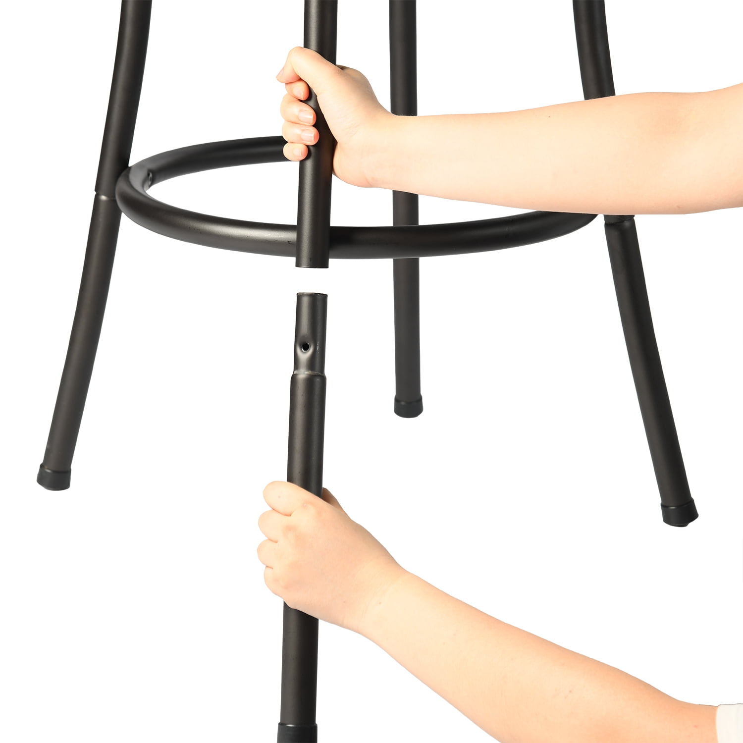Homy Casa 2 Pack Bar Stools Adjustable 24/29 in Swivel with Back,Kitchen Island Chairs, Brown