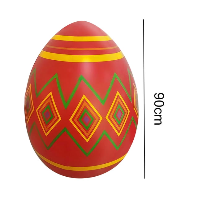 Huevos De Pascua Inflables Huevo de Pascua coloridos adornos de Pascua de 3 pies para fiesta de vacaciones de Pascua (celosía) Hugtrwg libre de BPA