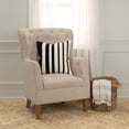 thumbnail image 2 of Rizzy Home Black/Natural 20"X20" Stripe Woven Poly Filled Throw Pillow, 2 of 5