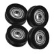 thumbnail image 5 of ADDHAT 4Ud De Polea Para Puertas Y De Nylon Negro Con Rodamientos Silenciosos Para Hogar, 5 of 8