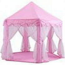 GIXUSIL Princess Castle Girls Play Tent Toy, Kids Large Fairy Playhouse Tent , Gift for Children Toddlers Indoor and Outdoor Games-Pink,Polyester