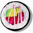 Sushi Pillow for Bed, Sofa & Couch, 14" Soft & Plush Sushi Roll Cushion