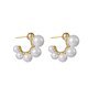 thumbnail image 2 of HomeKingdee 2 Pcs Fashion Letter C Shape Pearl Earrings - Cute Beautiful Earrings for Women for Wedding Anniversary Christmas Valentine Birthday Thanksgiving Gift, 2 of 5