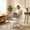 White, variant on Peispie Cross Legged Office Chair, Wide Seat Armless Criss Cross Desk Chair, 360 Swivel Adjustable Height Computer Chair , Corduroy Chair for Home Office, Meditation, Orange