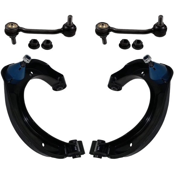 Detroit Axle - 4pc Front End Control Arms Kit for 2006-2011 Hyundai Azera, 2006-2010 Sonata, 2007-2009 Kia Amanti, 2 Sway Bar Links 2 Upper Control Arms w/Ball Joint 2008 Replacement
