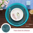 thumbnail image 6 of Round Braided Placemats Set of 6 Place Mats for Dining Tables Woven Washable Non-Slip Table mats Small 13 inch, 6 of 6